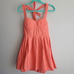 Cute peach polka dot no boundaries mini sundress juniors size 11/13